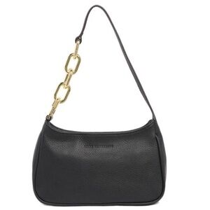 Aimee Kestenberg All My Heart Chain Shoulder Bag Black Pebble Leather Y2K